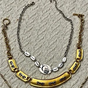 Vintage style necklace bundle relay for life and tiger